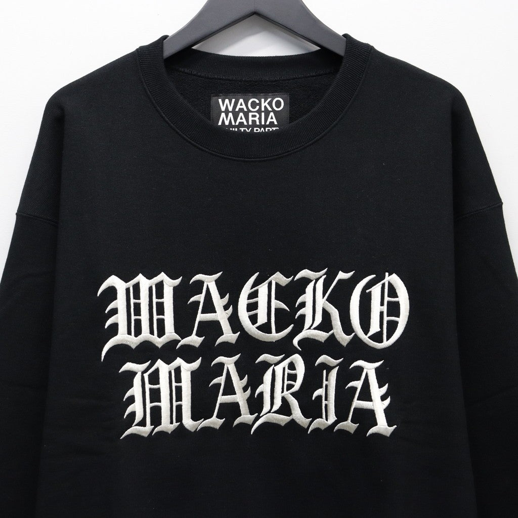HEAVY WEIGHT CREW NECK SWEAT SHIRT #BLACK [25FW-WMC-SS05]