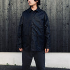 PLEATHER COAT #BLACK [LC8119]