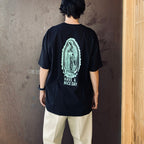 WASHED HEAVY WEIGHT CREW NECK T-SHIRT ( TYPE-2 ) #BLACK/GREEN [26FWE-WMT-WT02]