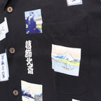 葛飾北斎 | S/S HAWAIIAN SHIRT #BLACK [HOKUSAI-WM-HI01]