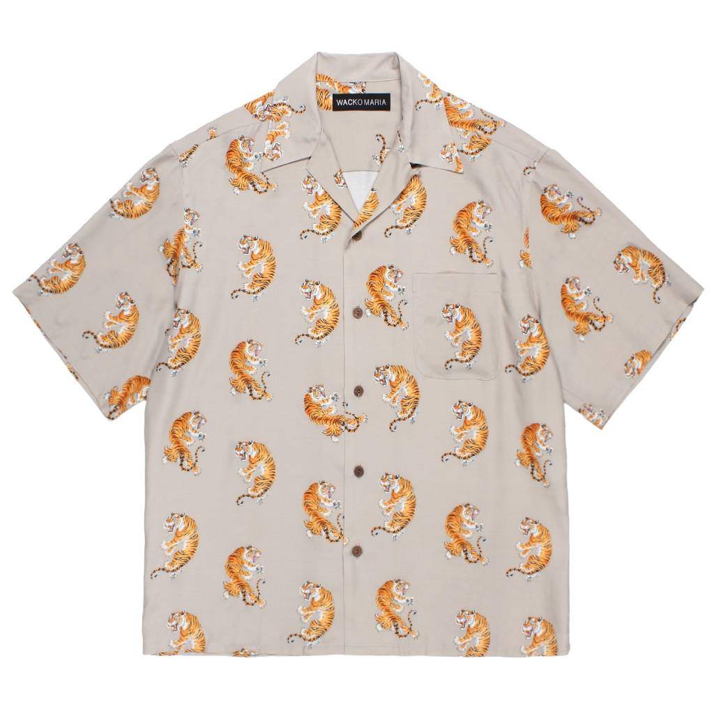 TIM LEHI | HAWAIIAN SHIRT S/S ( TYPE-2 ) #GRAY [26SS-WMS-HI04]