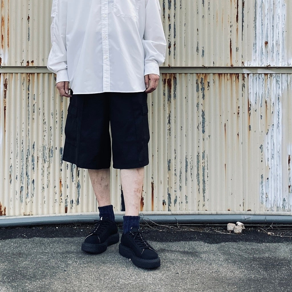 TWISTPOLYESTER WIDE SHORTS #BLACK [FST15261U0002]