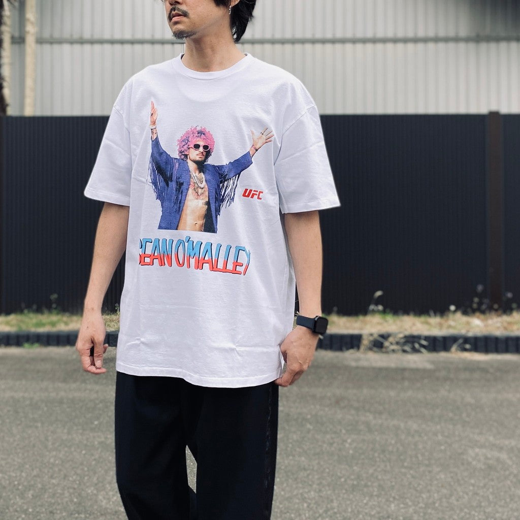 UFC | WASHED HEAVY WEIGHT CREW NECK T-SHIRT ( TYPE-4 ) #WHITE [UFC-WM-WT04]