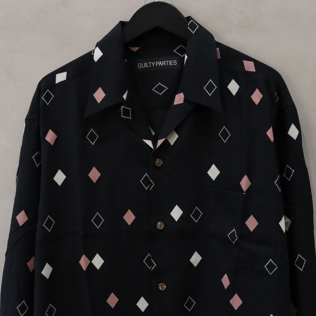 HAWAIIAN SHIRT L/S ( TYPE-3 ) #BLACK [24FW-WMS-HI04]