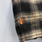 PLAID FLANNEL L/S SHIRT #Black x Beige [FW26-S02]