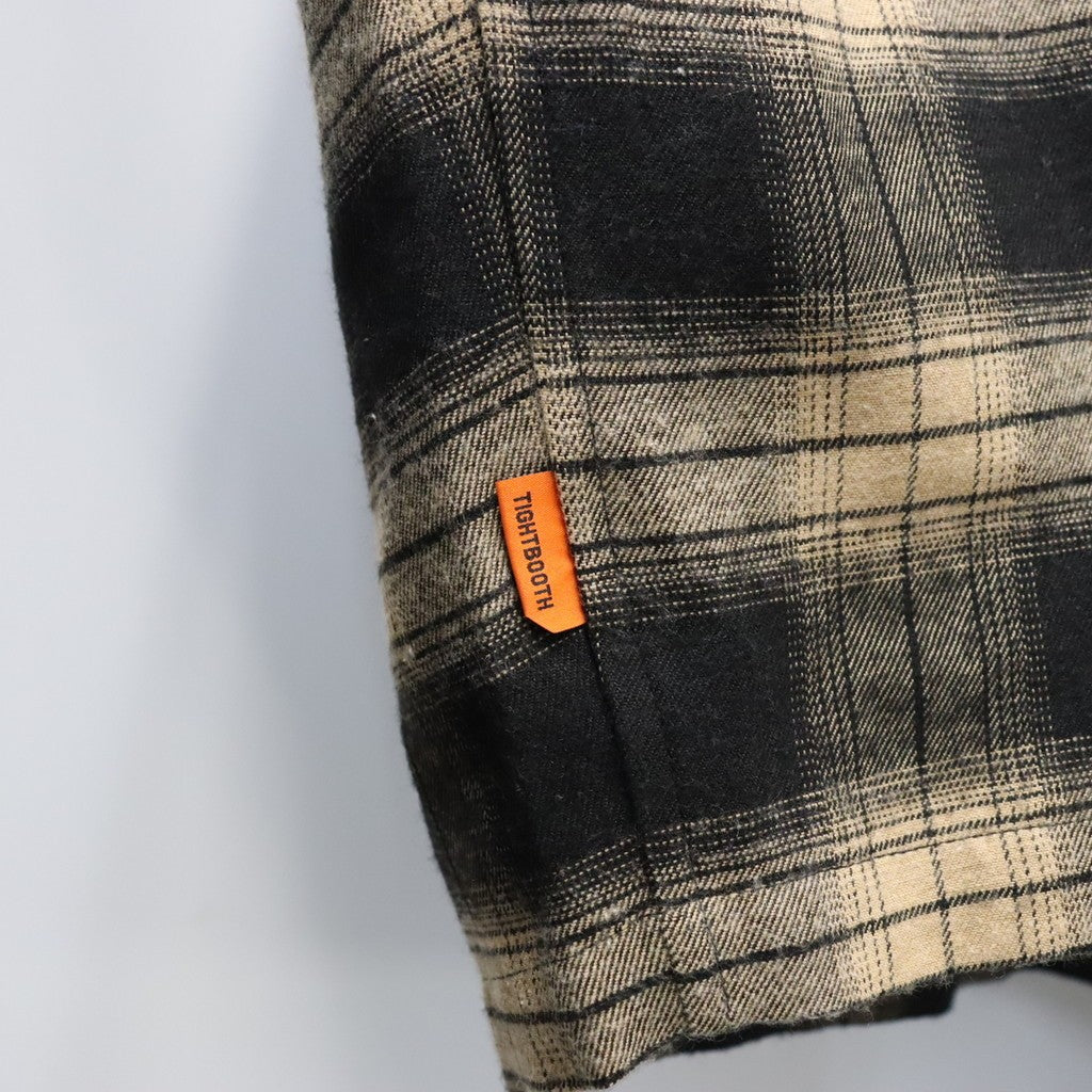 PLAID FLANNEL L/S SHIRT #Black x Beige [FW26-S02]
