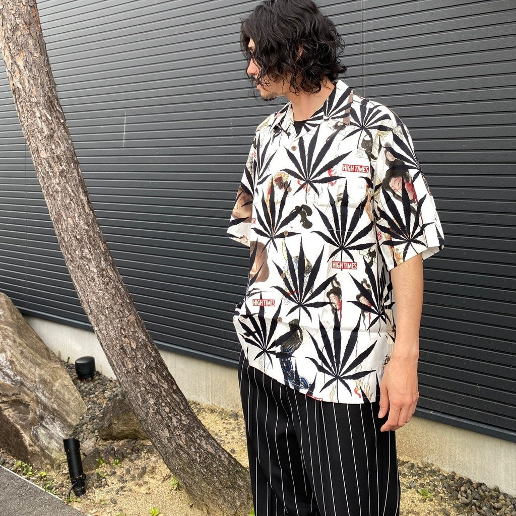 HIGHTTIMES | 短袖夏威夷襯衫 - 類型 2- #白色 [HIGHTTIMES-WM-HI06]