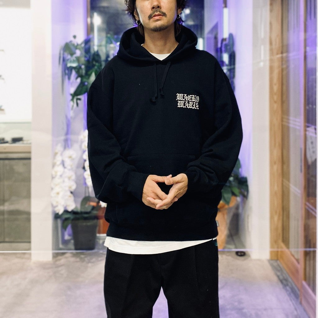 HEAVY WEIGHT PULLOVER HOODED SWEAT SHIRT ( TYPE-2 ) #BLACK [25FW-WMC-SS04]