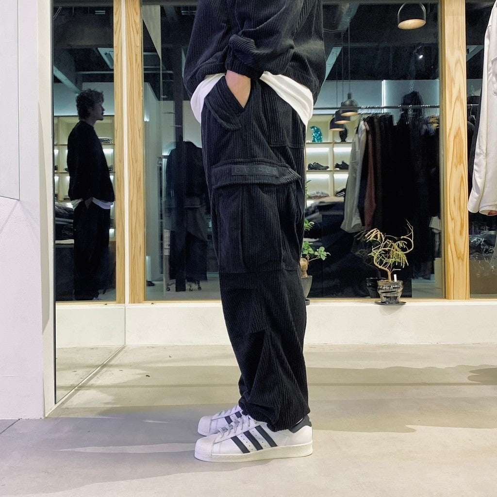 EQUALIZER CORD CARGO PANTS #Black [25FW_B03]