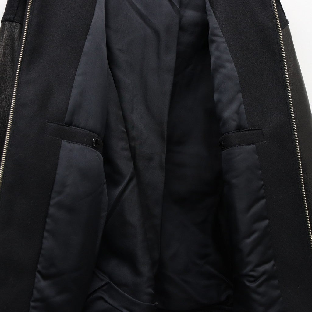 LEATHER VARSITY JACKET (TYPE-1) #BLACK [25FW-WMO-BL12]