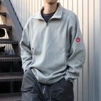 DBL KNIT HALF ZIP LONG SLEEVE #KHAKI [CES28CS16]