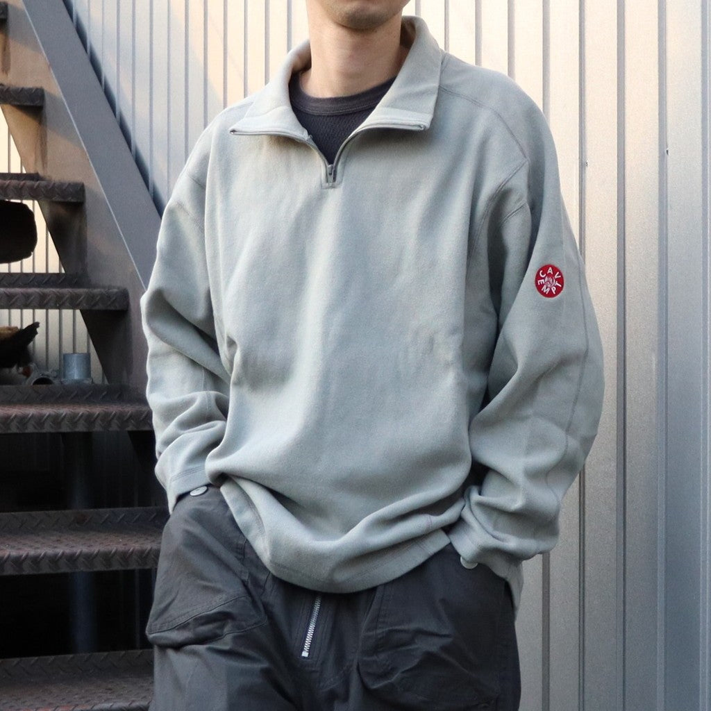 DBL KNIT HALF ZIP LONG SLEEVE #KHAKI [CES28CS16]