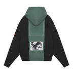 PANELED TWO TONE HOODIE #GREEN [CES25CS14]