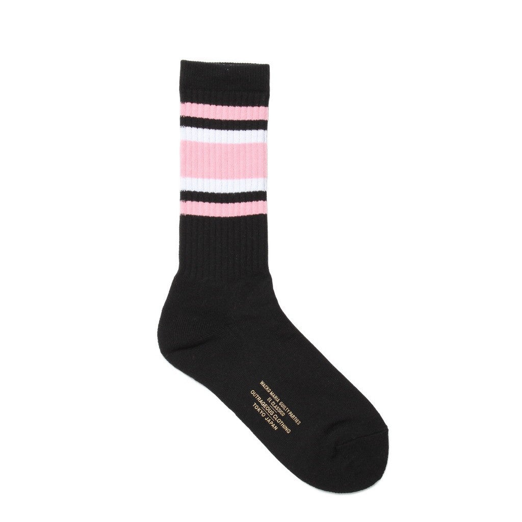 SKATER SOCKS -TYPE 1- #BLACK-PINK [24SS-WMA-SO01]