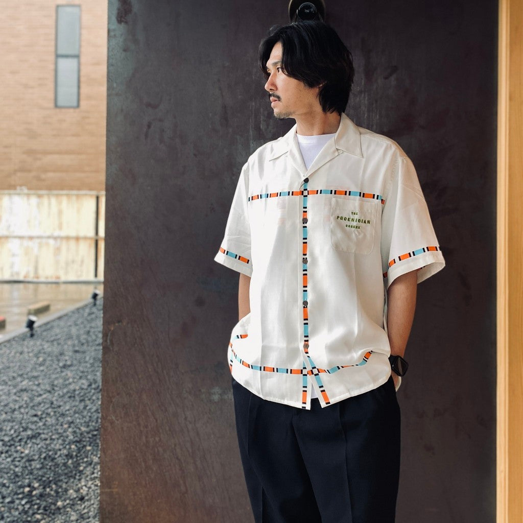 THE PHOENICIAN SCHEME | S/S HAWAIIAN SHIRT ( TYPE-1 ) #WHITE [TPS-WM-HI01]
