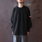SIDE SEAM DBL KNIT LONG SLEEVE #BLACK [CES29CS22]