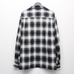 OMBRE CHECK OPEN COLLAR SHIRT L/S ( TYPE-1 ) #GRAY [26SS-WMS-OC11]