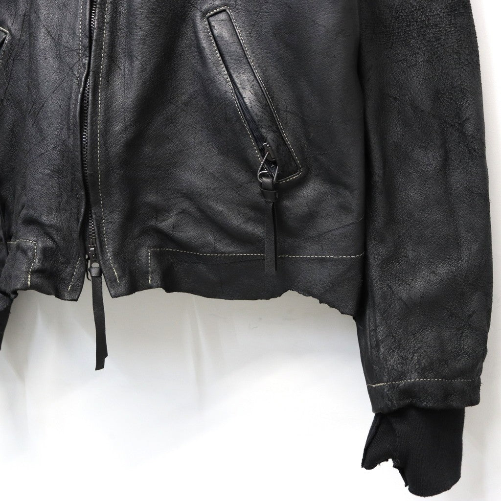 Skin Jacket (VEGETABLE TANNING PIG LEATHER) #BLACK [M-P2-LW1]