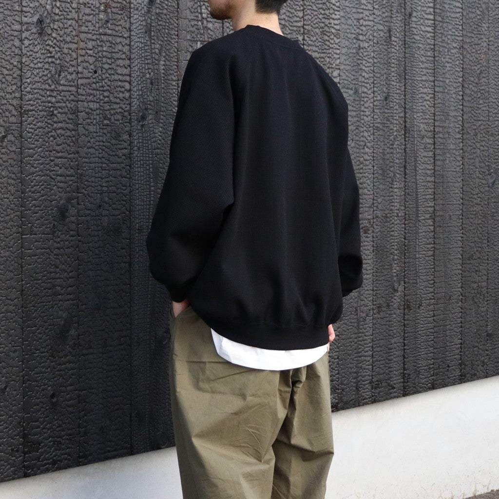 WAFFLE CREW KNIT #Black [SS26-SW03]