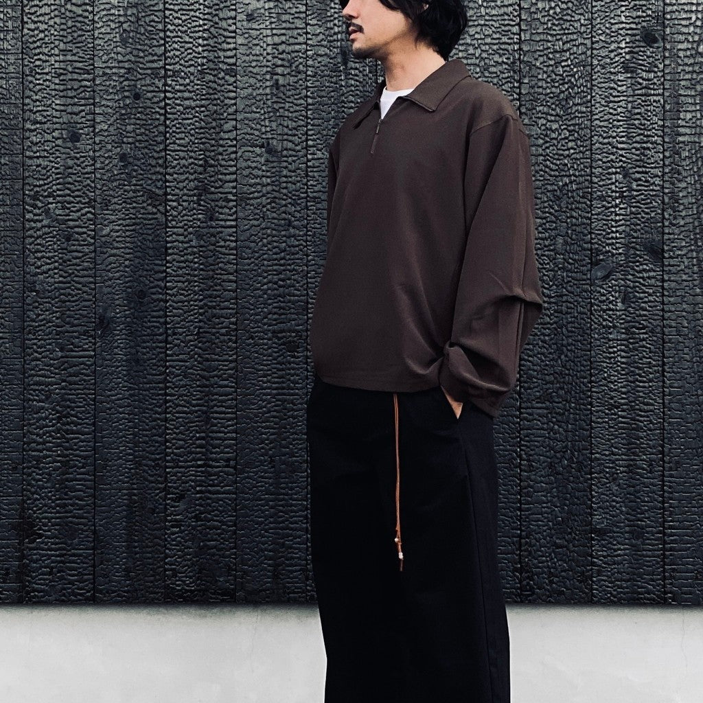 EVD1 Half Zip Polo Shirt #Brown [GOOPI-26AW-SEP-02]