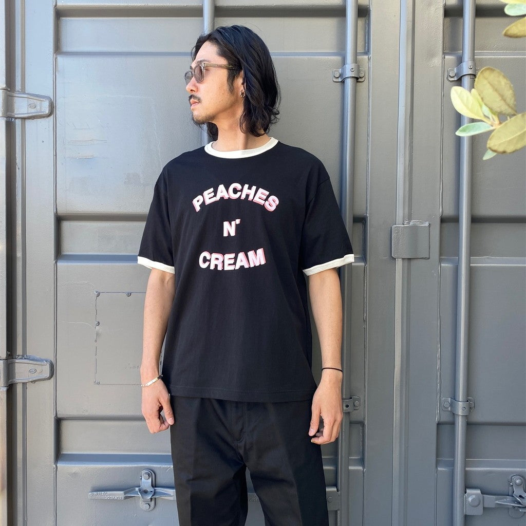 蜜桃奶油色T卹 #黑色 [SC2410-TS01]