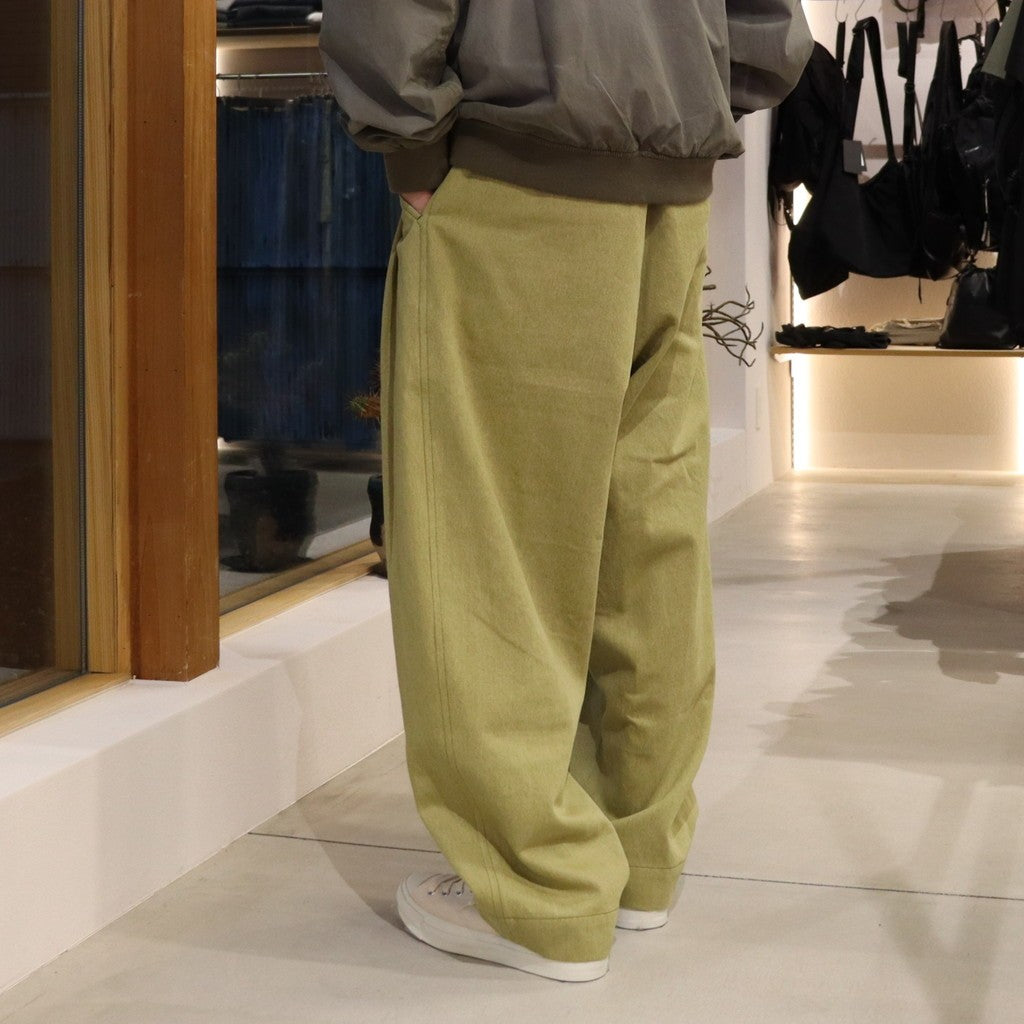 2TUCK WIDE PANTS（DENIM） #PISTACHIO [AY-1026B]