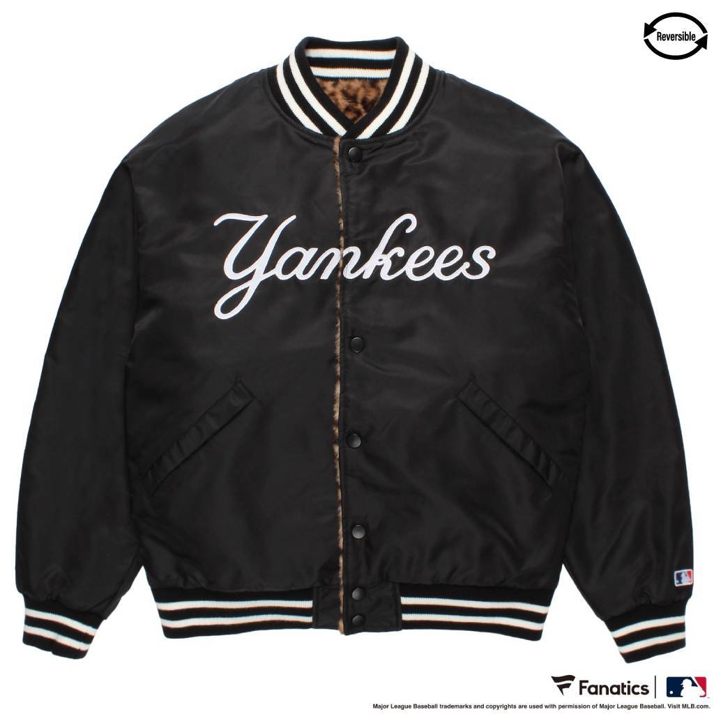 MLB | NY | REVERSIBLE VARSITY JACKET ( TYPE-1 ) #BLACK-BEIGE [MLB-WM-BL01]