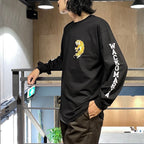 TIM LEHI | CREW NECK LONG SLEEVE T-SHIRT ( TYPE-2 ) #BLACK [24FW-WMT-LT02]