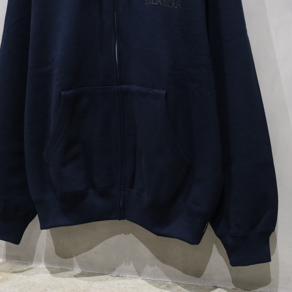 HEAVY WEIGHT FULL ZIP HOODED SWEAT SHIRT ( TYPE-2 ) #NAVY [24FW-WMC-SS02]