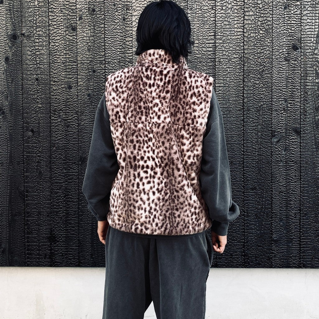 WILD THINGS | LEOPARD FUR HAPPY VEST ( TYPE-2 ) #L-PINK [26FW-WMO-WT06]