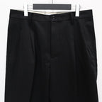 DOUBLE PLEATED CHINO TROUSERS #BLACK [25SS-WMP-PT13]