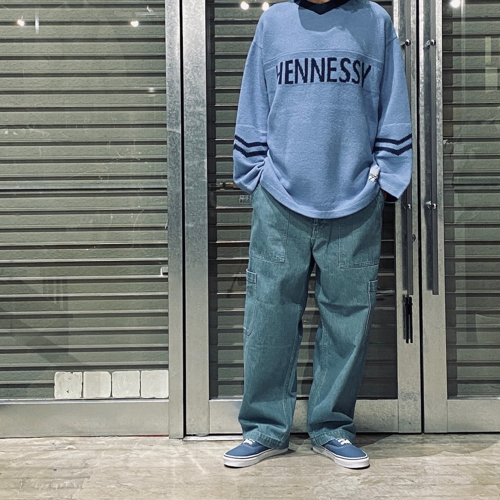 水洗牛仔六口袋工裝褲 #綠色 [SC2420-PN06]