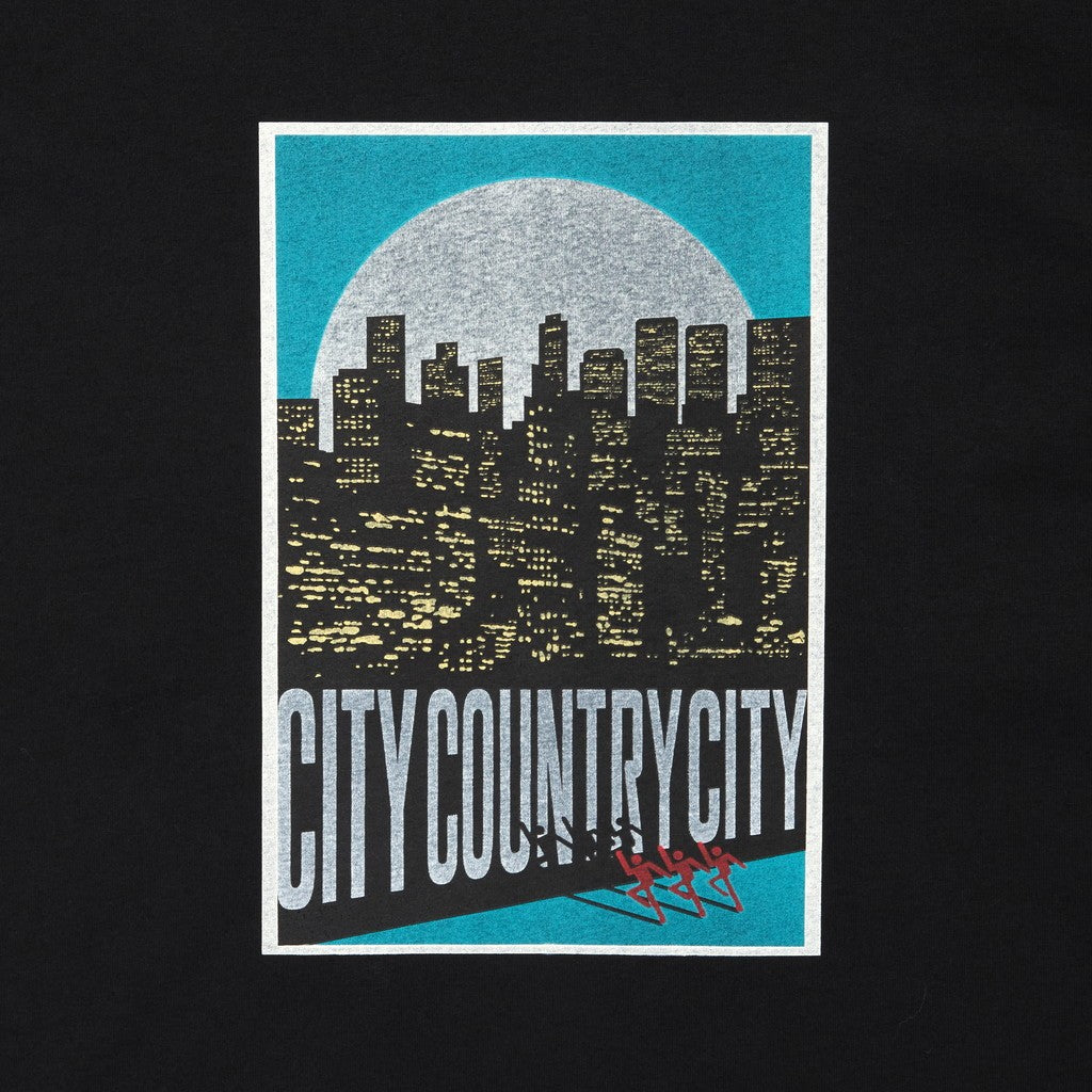 COTTON T-SHIRT_CITY LIGHTS #BLACK [CCC-261T003]