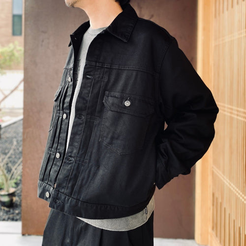 TRUCKER JACKET #BLACK [26FWE-WMO-BL05]