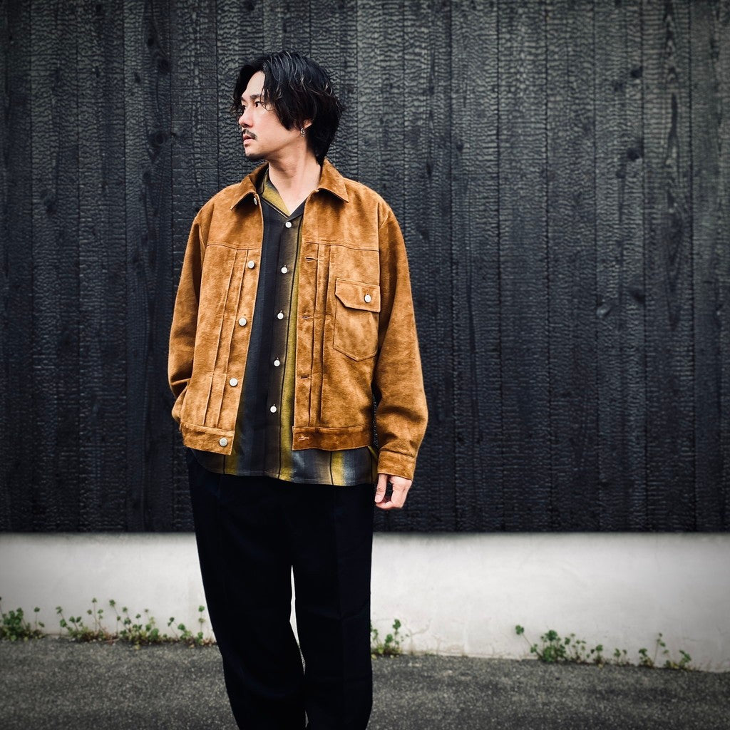 SUEDE LEATHER TRUCKER JACKET ( TYPE-2 ) #BEIGE [26SS-WMO-BL04