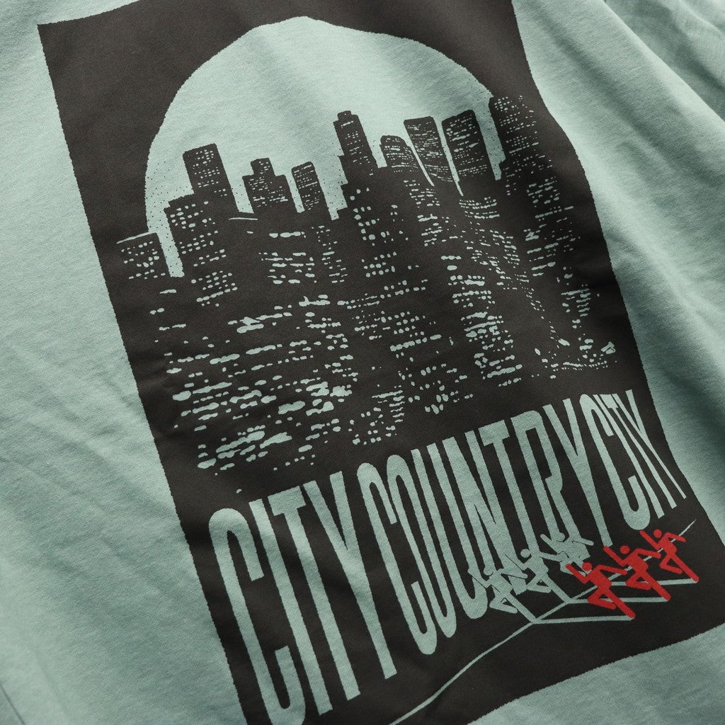 COTTON T-SHIRT_CITY LIGHTS #GREEN [CCC-261T003]