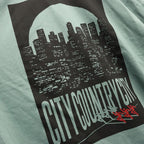 COTTON T-SHIRT_CITY LIGHTS #GREEN [CCC-261T003]