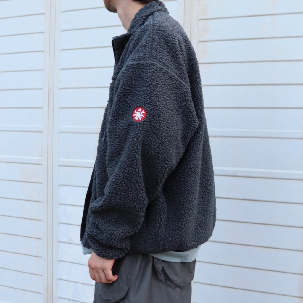 STAND COLLAR BOA ZIP UP #GREY [CES28CS26] – cocorozashi