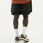 "Rve-S3" Riverside Track Shorts #純黑色 [GOOPI-24SS-AUG-04]