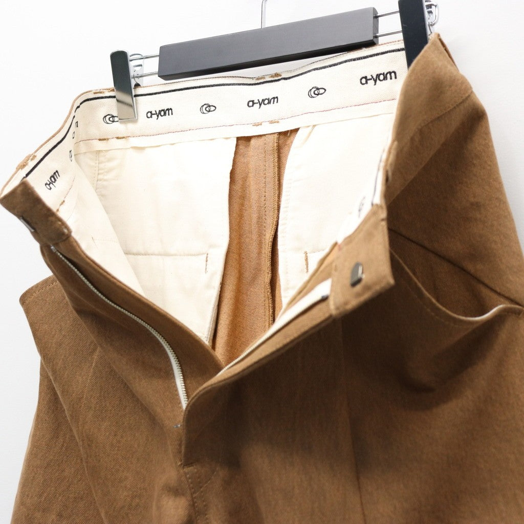 OVERDYE CURVE PANTS #L-BROWN [AY-1019]