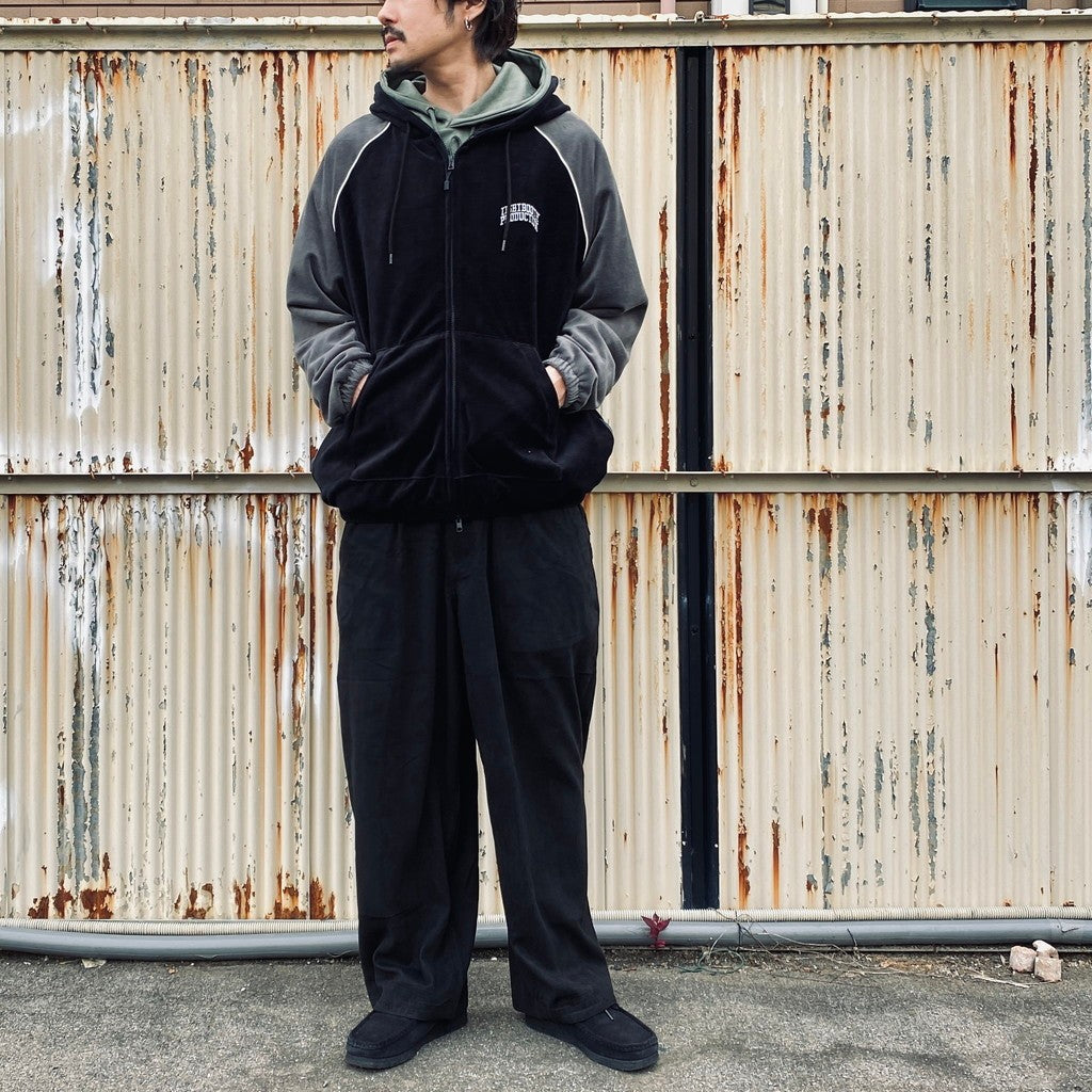 SUEDE BAGGY PANTS #Black [FW25-B12]