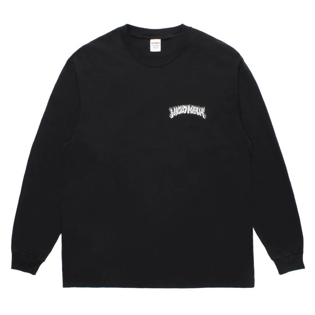 TIM LEHI | WASHED HEAVY WEIGHT CREW NECK LONG SLEEVE T-SHIRT ( TYPE-1 ) #BLACK [25FW-WMT-LT01]