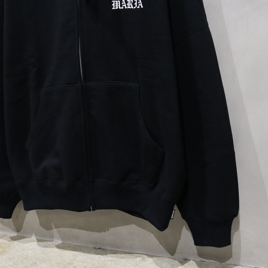 HEAVY WEIGHT FULL ZIP HOODED SWEAT SHIRT ( TYPE-2 ) #BLACK [24FW-WMC-SS02]