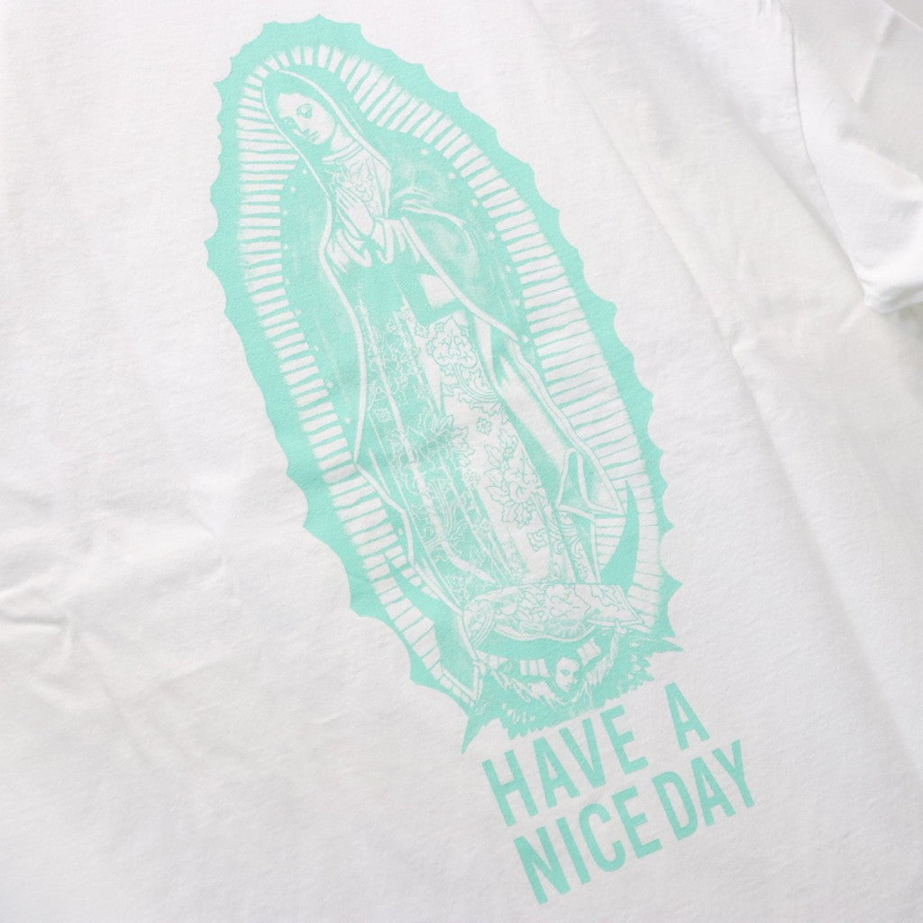 WASHED HEAVY WEIGHT CREW NECK T-SHIRT ( TYPE-2 ) #WHITE/GREEN [26FWE-WMT-WT02]