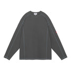 圓領雙層針織長袖衫 #炭灰色 [CES26CS22]