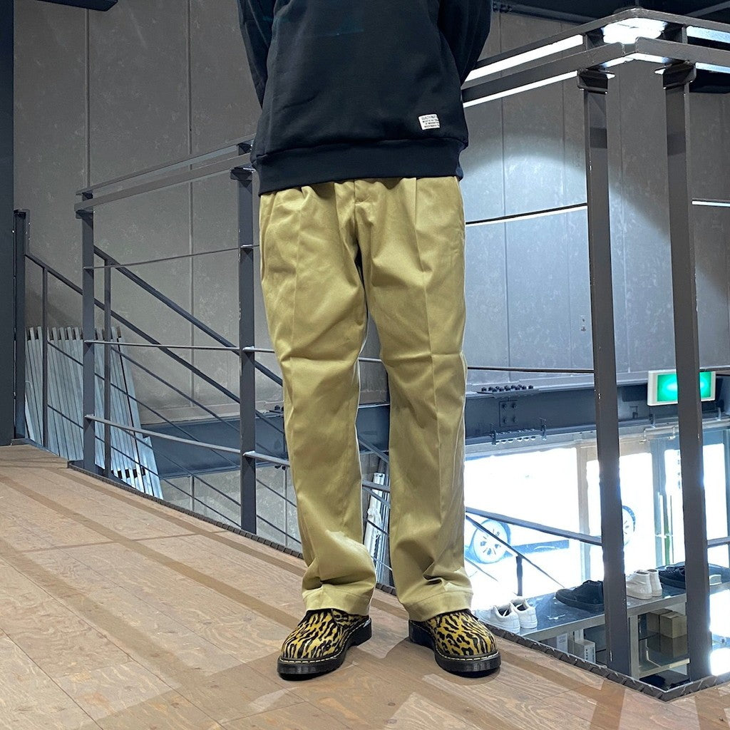 DOUBLE PLEATED CHINO TROUSERS #BEIGE [24FW-WMP-PT02]