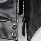 LEATHER DERBY JACKET #BLACK [tc25f001]