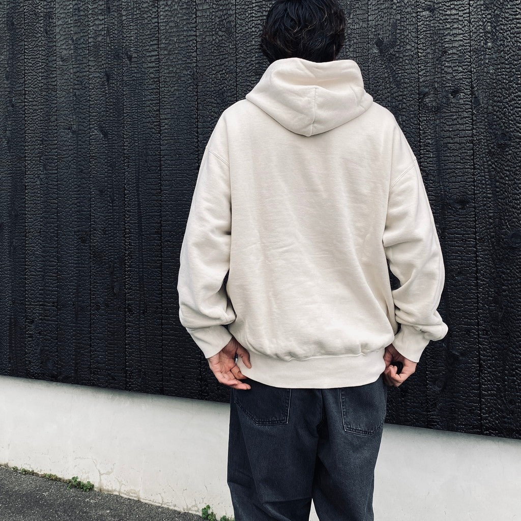WASHED MIDDLE WEIGHT PULLOVER HOODED SWEAT SHIRT #IVORY [26SSE-WMC-SS02]