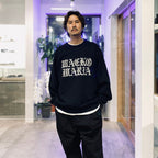 HEAVY WEIGHT CREW NECK SWEAT SHIRT #BLACK [25FW-WMC-SS05]