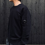 LIGHT FLEECE CREWNECK SWEATSHIRT #BLACK 999 [RCCMSS711A-002246G]